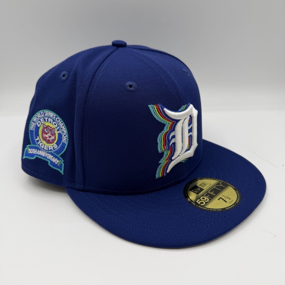 New Era 59Fifty Detroit Tigers Hat Cap 7 1/2 1968 World Series 50th Anniversary